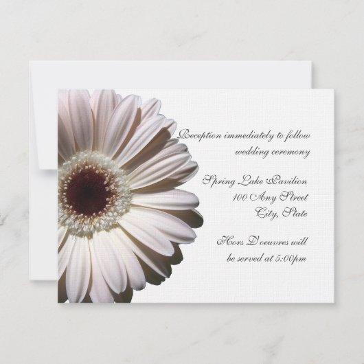Gerber Daisy Wedding Einladung (Vorderseite)