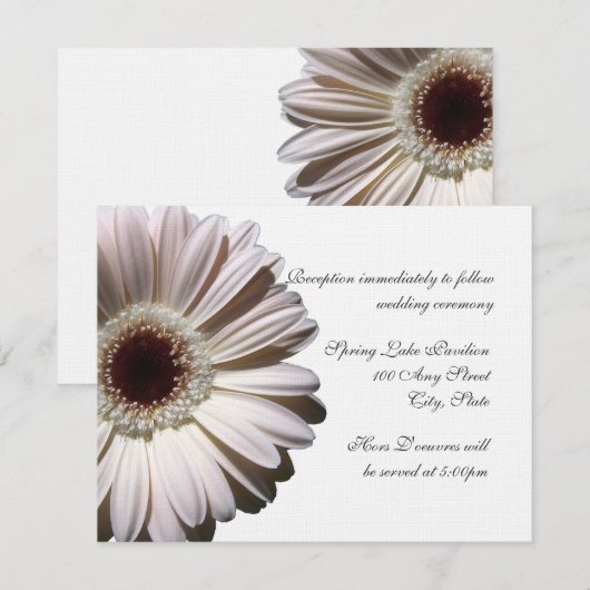 Gerber Daisy Wedding Einladung (Vorne/Hinten)