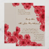 Gerber Daisy Wedding Einladungen (Vorne/Hinten)
