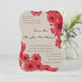 Gerber Daisy Wedding Einladungen (Stehend Vorderseite)