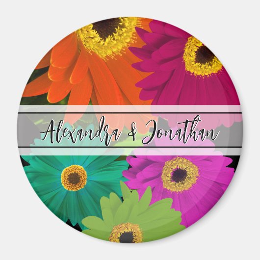 Gerber Daisy Wedding Magnete Magnet (Vorne)