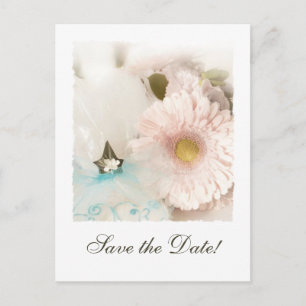 Gerber Daisy Wedding Save the Date Postcard Ankündigungspostkarte