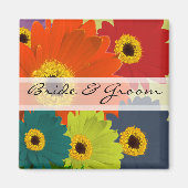 Gerber Daisy Wedding Stickers oder Anpassen Magnet (Vorne)