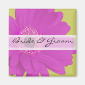 Gerber Daisy Wedding Stickers oder Anpassen Magnet (Vorne)