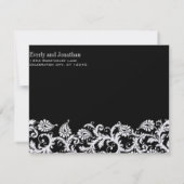 Gerber Fuchsia & Grey Paisley Save the Date (Rückseite)