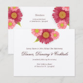 Gerber Gänseblümchen, die Empfangs-Karten Wedding Begleitkarte (Vorne/Hinten)
