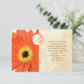 Gerber Hochzeitsempfang für Vintage Damaskus Einladung (Stehend Vorderseite)