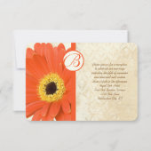 Gerber Hochzeitsempfang für Vintage Damaskus Einladung (Vorderseite)