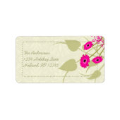 Gerber olivgrüner Strudel-wunderlicher Adressaufkleber (Vorne)