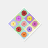 Gerbera 3x3 Daisy Design Serviette (Ecke)