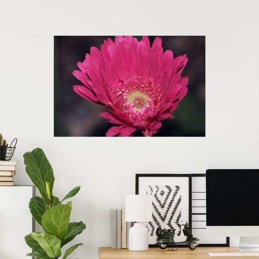 Gerbera auf der Leinwand blühen Poster (Heimbüro)