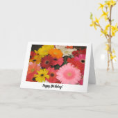 Gerbera Birthday Card Karte (Gelbe Blume)