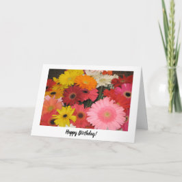 Gerbera Birthday Card Karte