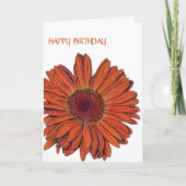 Gerbera Birthday Card Karte (Vorderseite)