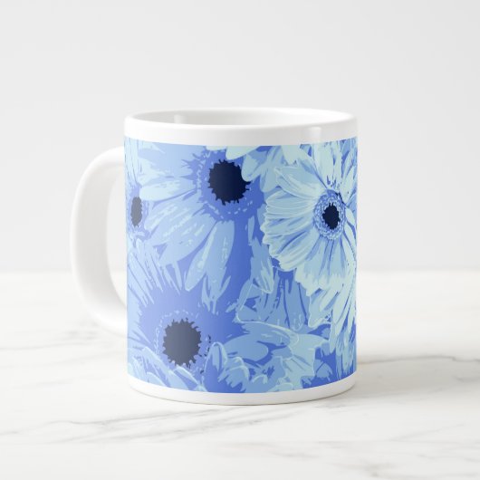 Gerbera-Blume, Blüten, Muster von Blume Jumbo-Tasse (Vorderseite Links)