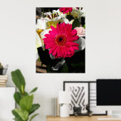 Gerbera Blume in einer Reihe von Blume Poster (Heimbüro)