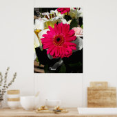 Gerbera Blume in einer Reihe von Blume Poster (Küche)