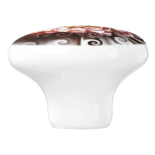 GERBERA-BLUME KERAMIKKNAUF (Seitenansicht)