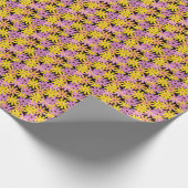 Gerbera-Blume-Muster, Hintergrund Geschenkpapier (Ecke)