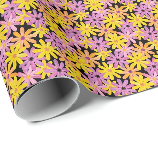 Gerbera-Blume-Muster, Hintergrund Geschenkpapier (Rolleneckpunkt)