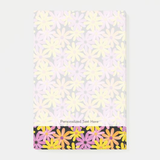 Gerbera-Blume-Muster, Hintergrund Post-it Klebezettel (Vorderseite)