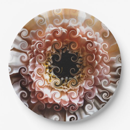 GERBERA-BLUME PAPPTELLER (Vorderseite)