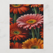 Gerbera-Blume Postkarte (Vorderseite)
