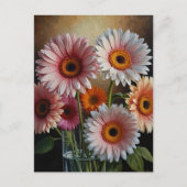 Gerbera-Blume Postkarte (Vorderseite)