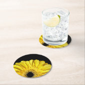 Gerbera Blume Runder Pappuntersetzer (Vor Ort)