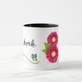Gerbera Blume und Butterfly Tasse (Zentrum)