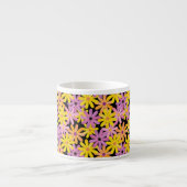 Gerbera-Blumen Muster, Hintergrund Espressotasse (Vorderseite)