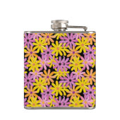 Gerbera-Blumen Muster, Hintergrund Flachmann (Rückseite)