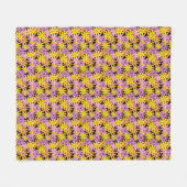 Gerbera-Blumen Muster, Hintergrund Fleecedecke (Vorderseite (Horizontal))