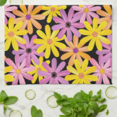 Gerbera-Blumen Muster, Hintergrund Geschirrtuch (Gefaltet)