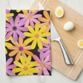 Gerbera-Blumen Muster, Hintergrund Geschirrtuch (Viertel Falte)