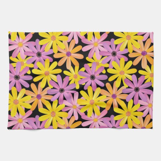 Gerbera-Blumen Muster, Hintergrund Geschirrtuch (Horizontal)