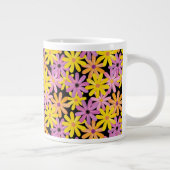 Gerbera-Blumen Muster, Hintergrund Jumbo-Tasse (Rechts)