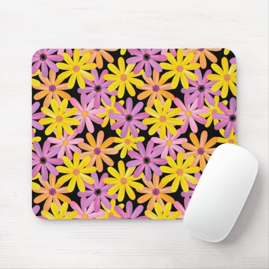 Gerbera-Blumen Muster, Hintergrund Mousepad (Mit Mouse)