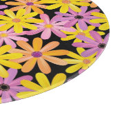 Gerbera-Blumen Muster, Hintergrund Schneidebrett (Ecke)