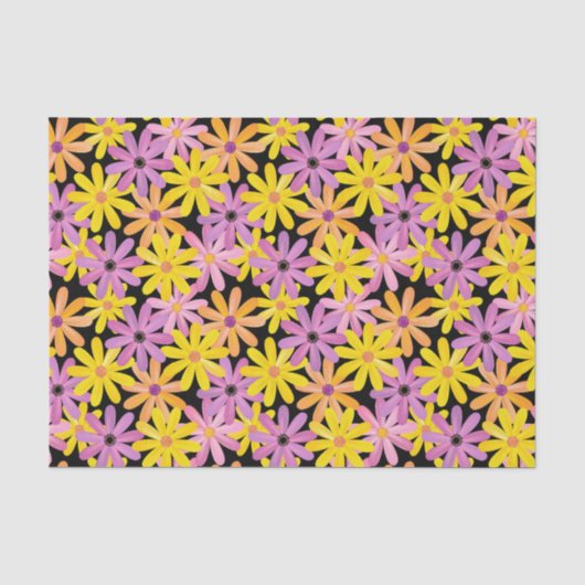 Gerbera-Blumen Muster, Hintergrund Seidenpapier (Vorderseite)