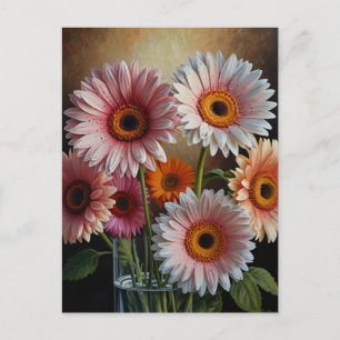 Gerbera-Blumen Postkarte