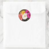 Gerbera Daisies 017 Runder Aufkleber (Tasche)