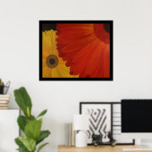 Gerbera Daisies aus Originalöl auf Leinwand Poster (Heimbüro)