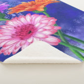 Gerbera Daisies Baby Sherpa Blanket Sherpadecke (3/4)