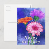 Gerbera Daisies Birthday Cards Postkarte (Vorne/Hinten)
