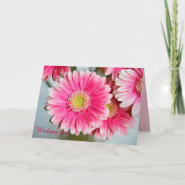 Gerbera Daisies & Custom Text Geburtstagskarte Karte