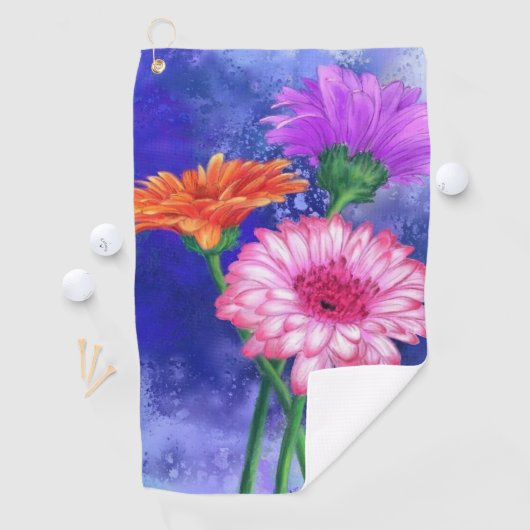 Gerbera Daisies Golf Towel Golfhandtuch (Insitu)