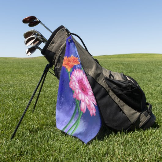 Gerbera Daisies Golf Towel Golfhandtuch (Gras)