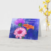 Gerbera Daisies Happy Anniversary Card Karte (Gelbe Blume)