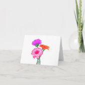Gerbera Daisies Happy Birthday Card Karte (Rückseite)